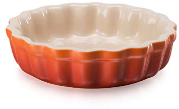 Le Creuset 4er-Set Tarteförmchen aus Steinzeug, Je 200 ml/ Ø 11 cm, Ofenrot, 91017411090000