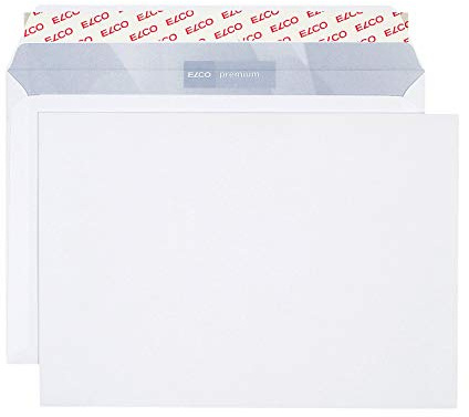Elco Briefumschlag Office in Shop Box - C5/6 DL, hochweiß, haftklebend, ohne Fenster, 80 g/qm, 200 Stück