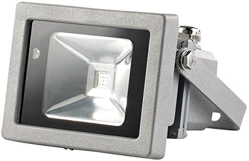 Projecteur à LED étanche, boîtier métal, 10 W, RVB [Luminea]