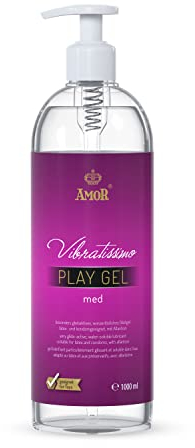 Vibratissimo Play Gel med 1000 ml I Gleitmittel hautfreundlich I Wasserbasierte Gleitgele I Lubricant Gel für Silikon Toys & Latexkondome geeignet I water based lubrication