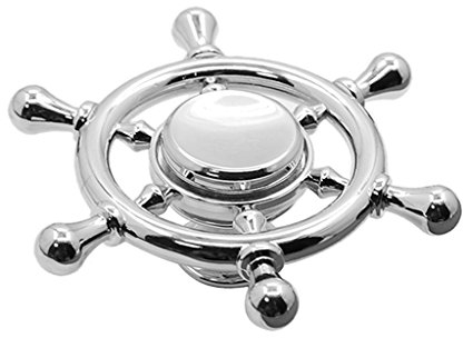 Homyl Maritim Steuerrad Möbelknopf Möbelknöpfe Möbelgriffe Möbelknauf Griff für Küchenschrank Kleiderschrank - Silber Single