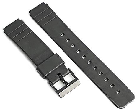 Replacement Watch Strap Band for Casio MQ24 Black Soft Resin