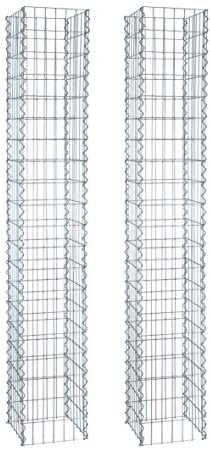 Estexo Lot de 2 colonnes à Gabion avec Spirales 30 x 30 cm