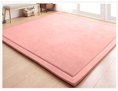 Fancytan Tappeto per Cameretta dei Bambini, Tappetino Gattonare Bambini Morbido, Tappetino Gioco, Tappeto Salotto Tatami, Antiscivolo, Rosa, 80 x 200cm