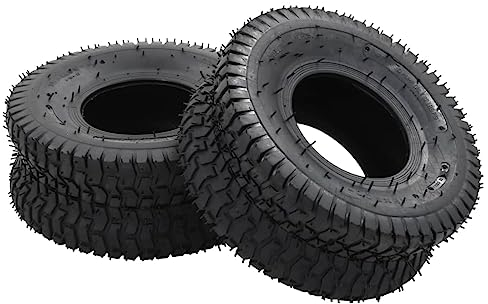 vidaXL 2X Schubkarrenreifen Pannensicher Schubkarrenrad Ersatzrad Ersatzreifen Gartenkarre Schubkarre Reifen Rad 15x6.00-6 4PR Gummi