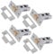 XFORT Tubular Latch, Satin Chrome, Tubular Door Latch for Internal Wooden Doors, (4 Pack, 65mm)