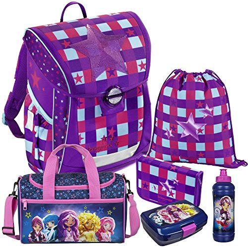 PINK Star - Stern - Baggymax FABBY Leicht-Schulranzen Set 6tlg. mit Sporttasche, BROTDOSE und TRINKFLASCHE