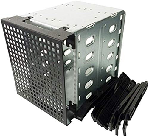 5-Bay 3.5inch SATA Hard Disk HDD Internal Enclosure Case in 3x 5.25inch Drive Bay Chassis Cages Designed with 12cm Fan Bay Space