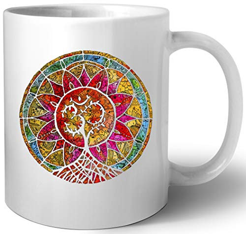 Luxogo Arbre De La Vie Mandala Céramique Tasse Mug