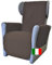 Moonange - Funda para Poltrona - Funda sofá - Asiento 55 cm - Funda para sillón Impermeable - Protector de Muebles Reversible - Antimanchas - Antideslizante - Resistente a los arañazos - Color Marrón