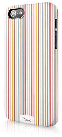 Tirita Hard Phone Case Cover Compatible with iPhone 12 Mini Floral Summer Chic Rainbow Stripes