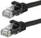Monoprice Cat6 Ethernet Patch Cable - Snagless RJ45, 24AWG Stranded Pure Bare Copper Wire, 550Mhz, UTP, 12-Pack, 7 Feet, Black - Flexboot Series