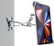 Woleyi Silver Tablet Wall Mount, Anti Theft Security Lock & Key, Articulating Arm Stand for iPad Pro/Air/Mini, Galaxy Tabs, Surface & More 7-11 Tablets