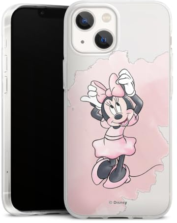 DeinDesign Silikon Hülle kompatibel mit Apple iPhone 13 Mini Case transparent Handyhülle Mickey & Minnie Mouse Disney Motiv ohne Hintergrund