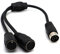 LOKEKE 8 Pin DIN MIDI Splitter Cable, 8 Pin DIN DIMI Male to 2 Din 8 Pin Female Y Cable Cord Wire Audio Socket Compatible with Bang Olufsen PowerLink MK2(8Pin to 8Pin)