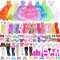 38 vestiti per bambole compatibili con Barbie, accessori per bambole 10 scarpe+5 abiti bretelle+5 set bikini + 5 vestiti+3 abiti formali casuali per ragazze regali di compleanno per bambole da 29,2 cm