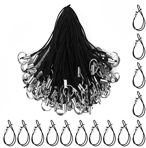 Cobee Lanyard Phone Strap 200Pcs - Detachable Lariat Cord Straps for Cell phone & USB Drive (Black)