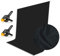 EMART Foto Hintergrund Schwarz, 1,5x2m Fotostudio Schwarzer Fotohintergrund Fotografie Polyester Faltbare mit 2 Federzwingen für Photo Studio, Produkt, Porträt, Modefotografie, Videoaufnahme