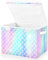 Mnsruu Storage Boxes with Lids, Rainbow Scales Mermaid Princess Large Storage Basket Organizer Shelves Cube Bin Toy Clothes Underbed