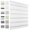 MupFup Doppelrollo Klemmfix ohne Bohren 80x130cm(BxH) Weiß,Rollo Klemmrollo mit Lichtdurchlässig und Verdunkelnd/Höhe Stufenlos Verstellbar für Schlafzimmer,Badezimmer,Wohnzimmer Fenster und Tür