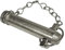 cyclingcolors Achse für Anhängerkupplung mit Kette und Stift, Durchmesser 25 mm x Länge 136 mm, obere Stange für Anhänger, Traktor, LKW, landwirtschaftliche Maschine, Stange, Spindel