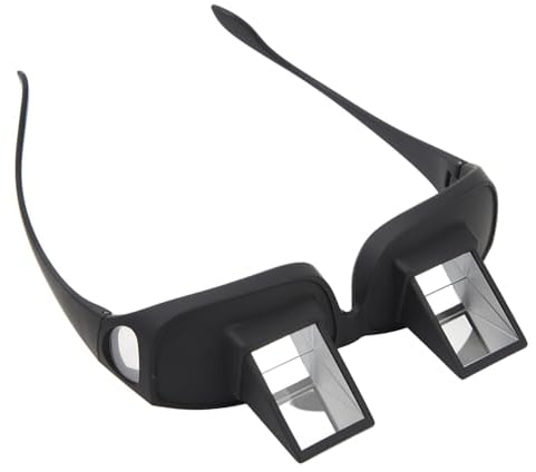 Jectse Lazy Glasses, Lesebrille Zum Hinlegen, Optisches Glas, 90-Grad-Winkel-Prisma-Brille, Nackenentspanner, Bettprisma-Brille, Brille Zum Liegen, Lesen und Fernsehen/Telefonieren