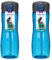 Sistema Hydrate Quick Flip Water Bottle | 800 ml | BPA Free Water Bottle with Straw | Assorted Colours (Pack of 2)