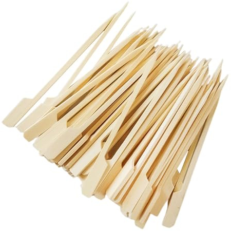 CAPACITEA 100pcs 12cm Teppo Skewers for Cocktail, Appetizers, Fruit, BBQ Paddle Sticks, Bamboo