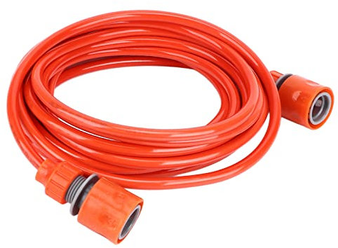 Manguera Jardín 6m - Tubo Agua 8mm con Conexión Rápida 1/2, Anti-Enredos para Lavar Coches/Riego Automático