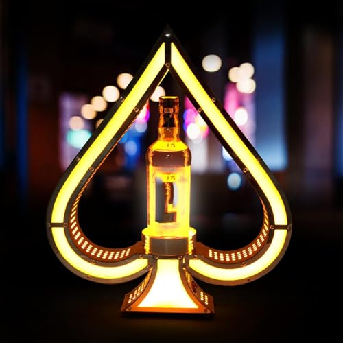 LED-beleuchtetes Spirituosenflaschen-Präsentationsregal, Weinregale mit Beleuchtung für die Hausbar, kostenpflichtig für Bar/Hotel/Nachtclub/Villa/Privatparty, LED-Champagnerflaschen-Präsentator Warm