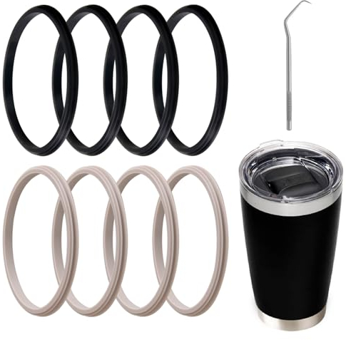 Generic 8 Pack Suitable for 20 oz yeti rubber seal replacement,Suitable for Yeti Rambler、Chillout、Rtic、Hogg、Beast、Mossy Oak、Ozark Trail Brand mugs, 1, WFGSADWSA060