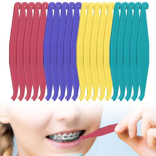 EYVRPAU 20 Stück kieferorthopädische elastische Einweg Kunststoff Zahnspangen (gemischte Farbe)