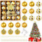 PRZRAO 16 Stück Weihnachtskugeln Gold 6 cm Weihnachtskugeln Kunststoff mit Haken Weihnachtsbaumschmuck Gold für Weihnachtsdekoration Innen und Außendekoration
