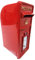 Large Cast Iron Crown Traditional Mail Post Box In Red With Gold Detail