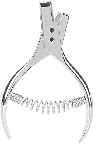 KooingTech Prägezange für Prüfplaketten, 10.5x7cm Lochzange Papier | 2mm Schnittbreite Muster Notcher Schneider Nähzange Kerbschnittzange Nähen Zangen für Designer und Schneider