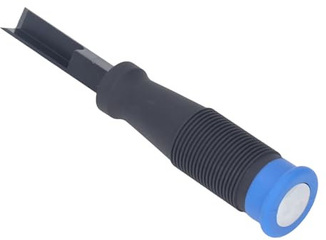 Culnflun Right Angle Chisel, Corner Chisel, Chrome Vanadium Steel Square Corner Chisel Non-Slip and Wear-Resistant TPR Handle Hand-Held Chisel Blade for Woodworking Grooving and Cutting