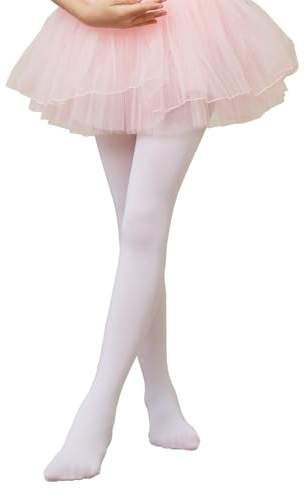 CHUNG Ballet Tights Girls 90D Opaque Footed Dance Pantyhose | Stretchy, Durable 90D Tights for Little Girls—Perfect for Ballet Class, Recitals & Daily Dance Wear.
