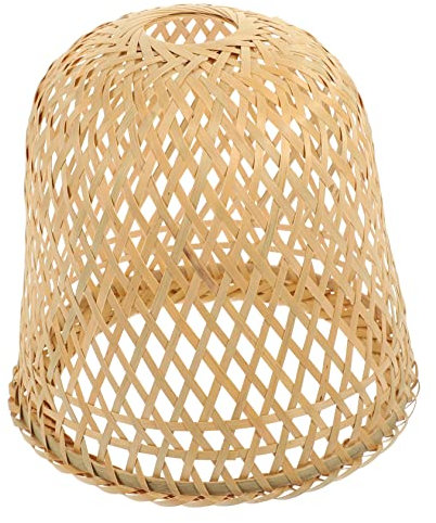 jojofuny Pantalla De Lámpara De Bambú Vintage Para Lámpara De Mesa Colgante Para Cocina Sala De Estar Dormitorio Pantalla De Luz De Bambú Cubierta De De
