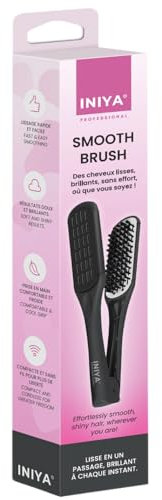 Brosse Lissage Cheveux - Brosse Lissante Cheveux | Iniya Smooth Brush | Brosse Double Face | Réduit Les Frissotis & Donne de la Brillance | Marque Française