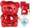 Aloskart Ours Rose Eternelle avec Bijoux Cachée, Cadeau Saint Valentin pour Femme, Ourson Rose Eternel avec Collier, Cadeau Anniversaire Femme, Cadeaux Noël et Fête des Mères pour Maman