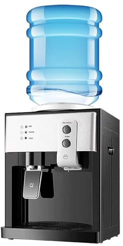 Top Loading Water Cooler Dispenser, Refrigeration and heating 3 Temperature Settings, Mini Water Cooler Dispenser Countertop, Desktop Electric Hot and Cold