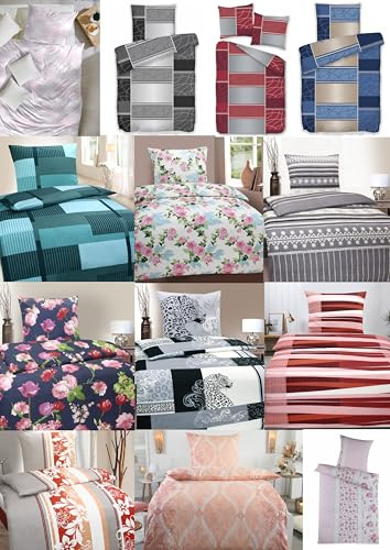 MB Warenhandel24 Bettwäsche Winter Biber Baumwolle attraktive Designs 135x200 + 80x80 cm 2-4 TLG teilig (Roeschen, 2X ca. 135x200 cm + ca. 2X 80x80 cm)