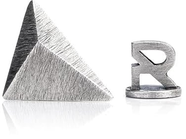 REYTEL Ohrstecker PYRAMIDE Sterling Silber 925 Kleine Ohrringe Stecker für Herren Damen – Abmessungen 1,2 x 0,8 CM – Hypoallergene Silberschmuck Geschenk für Frauen & Männer