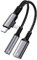Adaptador de auriculares 4 en 1 Lighning + USB C a jack de 3,5 mm y carga, 60 W de carga rápida, adaptador de audio, tipo C y iPhone, adaptador de auriculares para iPhone, Android, iPad, portátil