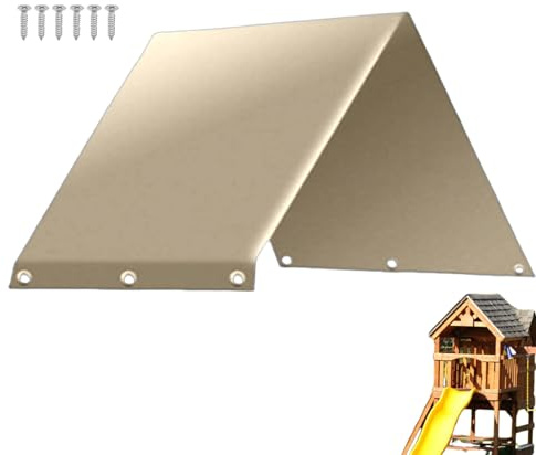 Ersatz Dachüberdachung Für Kinderspielplatz 132x228cm, wasserdichte Oxford Abdeckung Mit UV-Schutz Und Reißfest Nähten, Spielhaus Outdoor Zubehör Für Schaukeln Und Garten