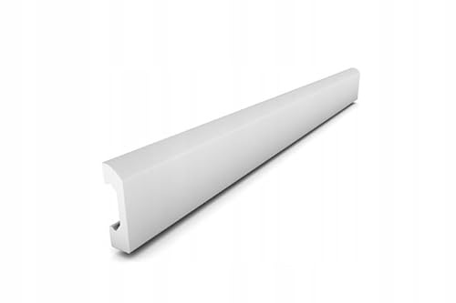 Deccart 10x Battiscopa bianco 2m – Profilo leggero per finiture eleganti e decorazione delle pareti – Battiscopa in polistirolo facile da installare e pronto da verniciare per progetti fai da te