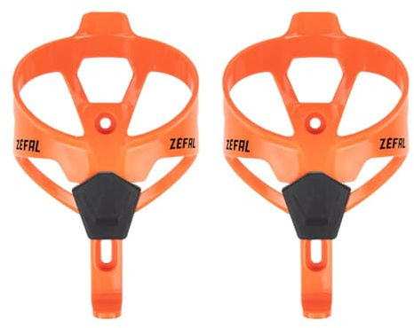 ZEFAL Pack Pulse A2 - Pack de Deux Porte-Bidons Vélo Légers - Porte Gourde Vélo/VTT/Vélo de Route - Résistant et Durable - 26g Chaque Porte Bidon - Orange