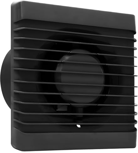 MKK Badlüfter 80mm Wandmontage Leise Lüfter Badventilator Wohnraumlüfter Schwarz (Standard)