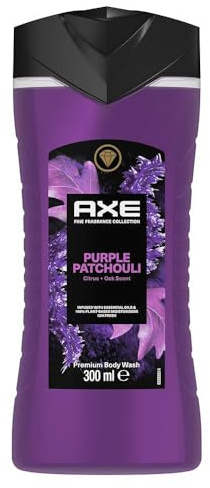 Axe Lot de 12 gels douche parfum fin agrumes + parfum chêne Patchouli violet 300 ml