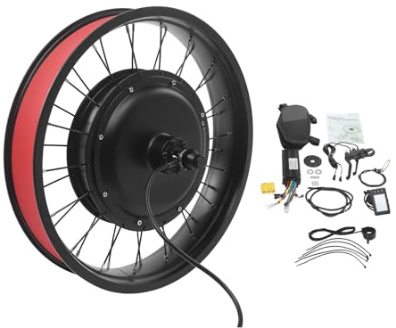 BTGSHYNM 20Zoll E-Bike Umbausatz, 48V Hinterrad Nabenmotor Bürstenlos mit LCD-Display, Pedalsensor und Daumengas, 520 U/min, 1000W Heckantrieb Conversion Kit für Fatbike und Fahrräder zum Nachrüsten